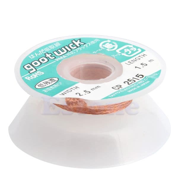 5 ft 1.5mm-3.5mm Desoldering esoldering Braid Solder Remover Wick Cable Wire CP-1515/CP-3515/ CP-3015/CP-2515/CP-2015
