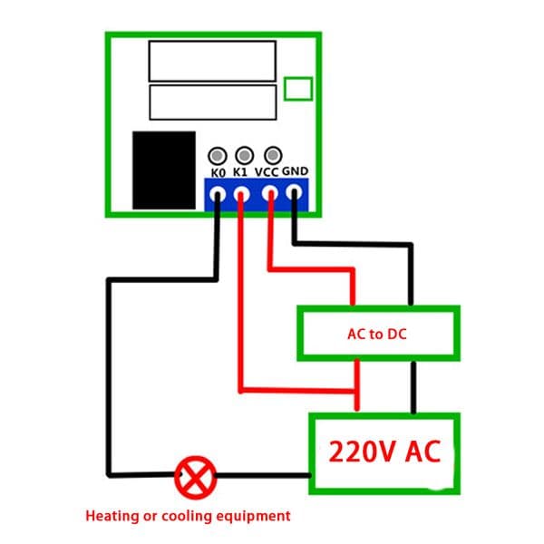 DC 5V/12V/24V Mini LED Digital Temperature Controller Switch Refrigeration/Heating Control Relay Output