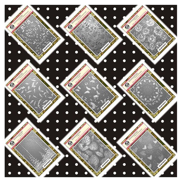 2023 New 3d Embossed Folder Of Pattern Board, Used For Hand-made Brick Wall, Cobblestone Leaves And Letter Background, Greeting