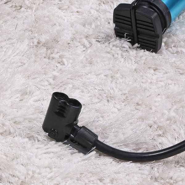 Pump Inflator with Barometer High Pressure Tire Floor Pump Aluminum Alloy Activated Pump for Bike Tire ( Blue )