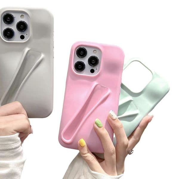 CASEiST 3D Lip Balm Phone Case Holder Fashion INS Designer Portable Lip Gloss Tint Lipstick Makeup Silicone Mobile Back Cover Stand For iPhone 15 14 13 12 Pro Max Plus