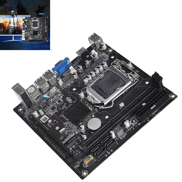 H61 Computer Motherboard DDR3 Memory 16GB LGA1155 Desktop Motherboard M.2 NVMe VGA MainBoard WIFI M.2 Interface HDMI-Compatible