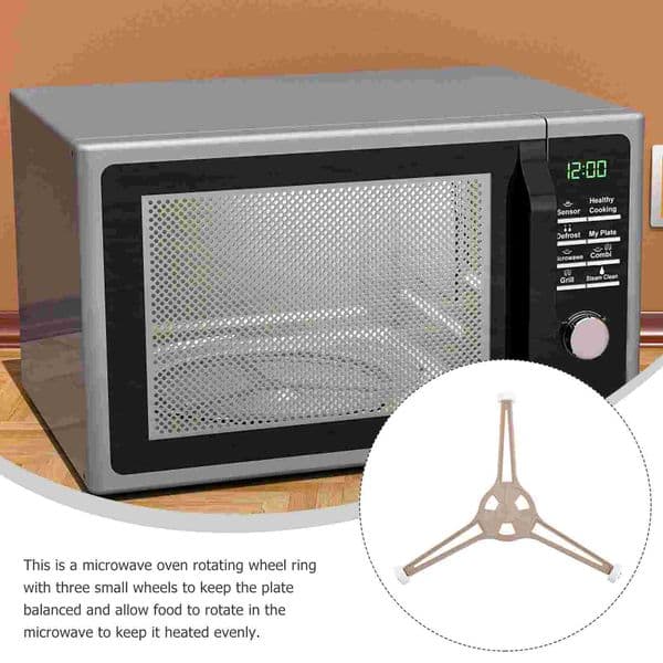 2pcs Triple Arm Microwave Turntable Ring Microwave Glass Plate Tray Support Holder