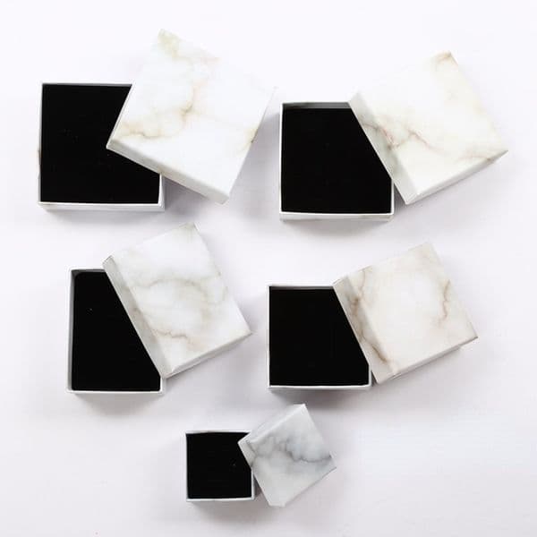 1pc Marbling Paper Box Jewelry Box Necklace Ring Bracelet Box Valentine's Day Wedding Birthday Gift Boxes Jewellery Packaging