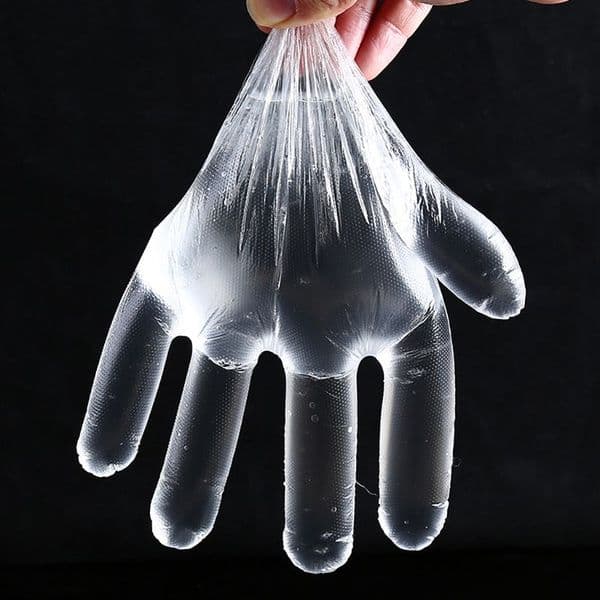 200Pcs/100Pcs Plastic Large Disposable Polyethylene Clear Gloves Dealing C