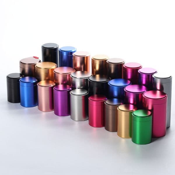 1.3 Inches Multi-Use Vacuum Seal Portable Storage Container Premium Aircraft Aluminum Airtight Stash Jar Small Containers