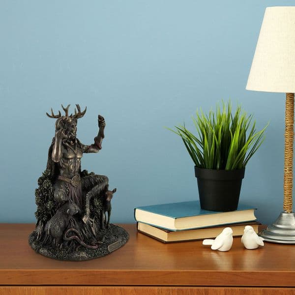 Cernunnos Horned Animal God Figurine Resin The Underworld God Sculpture Decor