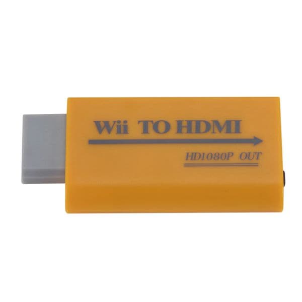 MnnWuu High Quality Yellow Wii to Converter Support Full HD 720P 1080P 3.5mm Audio Wii2 Adapter for HDTV Wii Converter