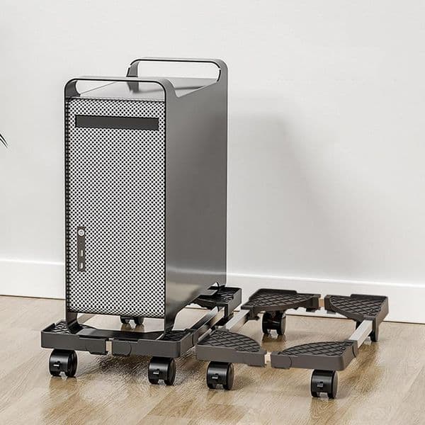 PC Stand Mobile Computer Tower Stand With Wheels Computer Tower Desktop Mobile Cart Holder PC Games Accessories