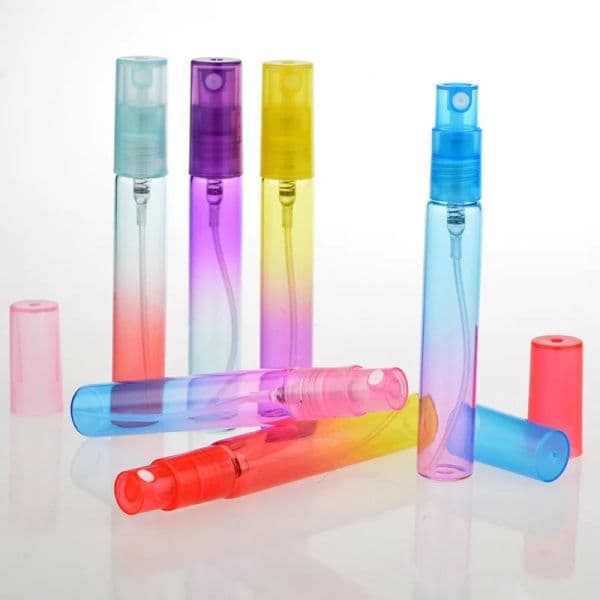 1PCS 10ML Mini Portable Colorful Glass Perfume Bottle With Atomizer Empty Cosmetic Containers For Travel