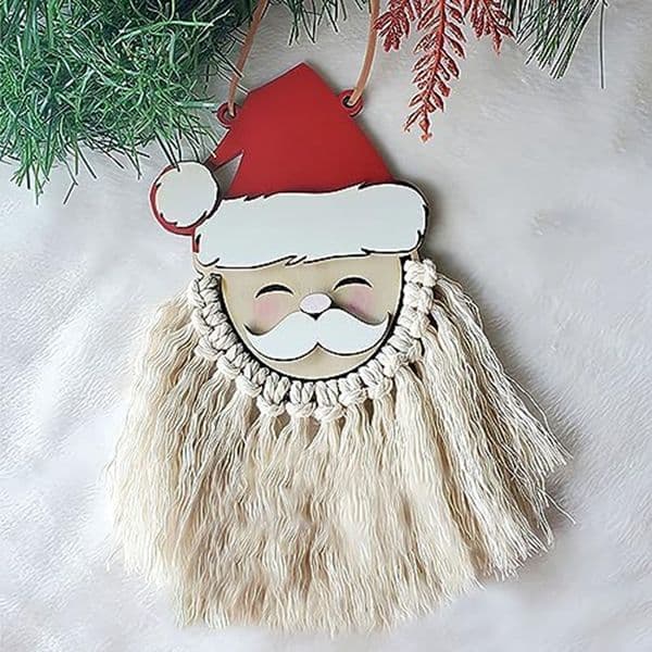 Funny Wooden Double Jingle My Bell Pendant Gift, Christma Decorations Santa Butt Holiday Tree Ornament Front Door Decor Durable