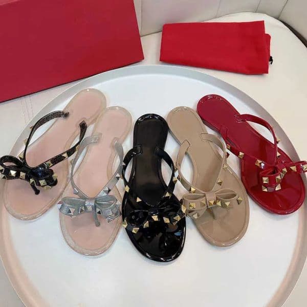 sexy leather suede women sandals women black bow flip flops quality sandals summer beach clogs slippers fashion guccis pradas uggs chanels fendis hermes versaces lv