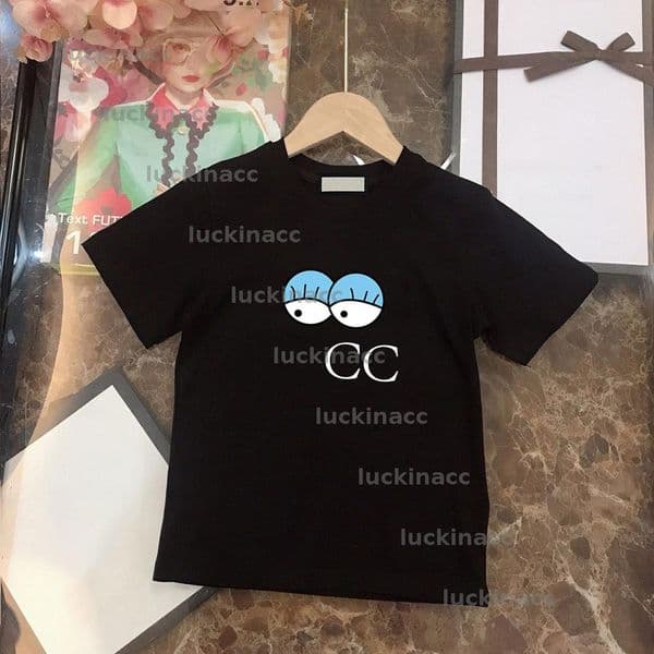 Designer Children Summer Cartoon Short Sleeves 110-150cm Tshirts Kids Tshirt Breathable 100% Cotton Comfortable Girls Boys Tshirt Letters Clothing