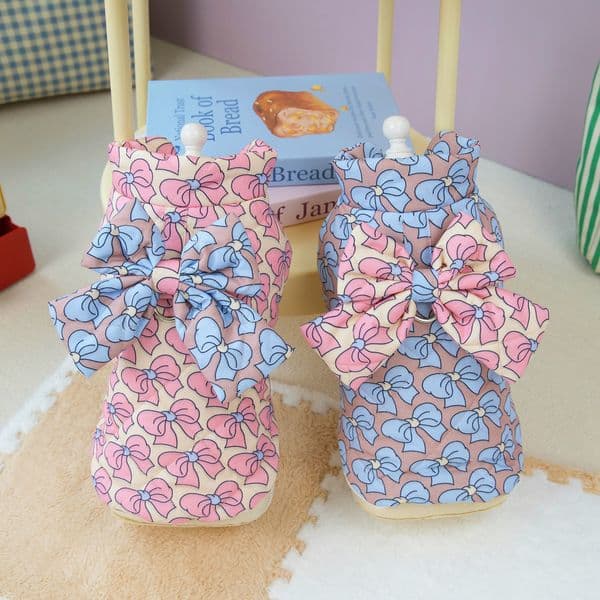 Bowtie Pet Winter Clothes Printable Dog Winter Vest Padded Coat Warm Pet Dog Apparel
