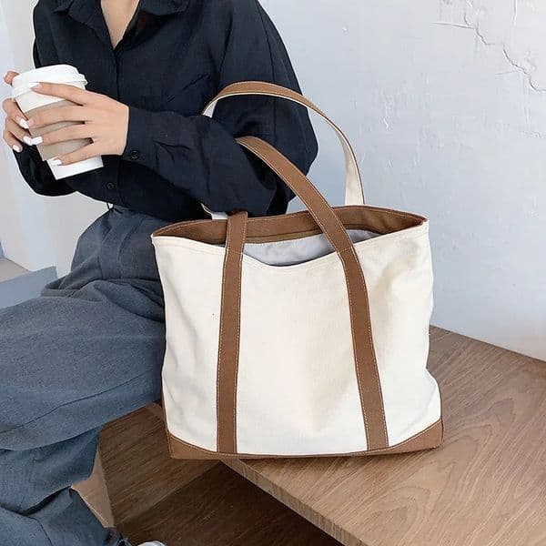 Wallet and Handbag Fashion Canvas Bag Ins Handbag Womens Large Capacity Fashion Shoulder Bag 241008