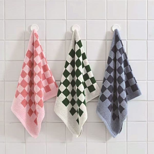 Chess Card Grid Pure Enterprise Group Purchase Wedding Gift Absorbent All Cotton Face Towel
