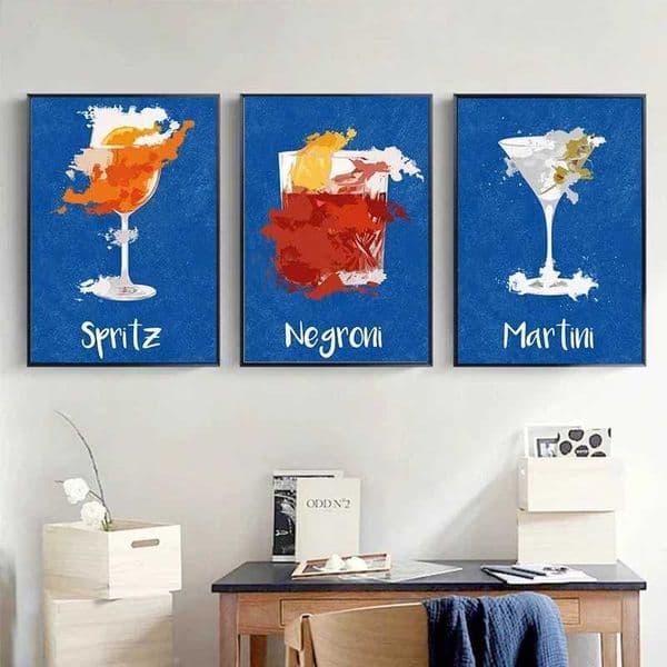 Putuo Decorative Cocktail Tin Signboard Retro Poster Canvas Printing Poster Wall Art Decoration Bar Club Home Decoration W241010