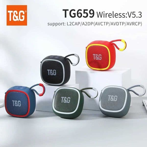 TG659 Mini Wireless Power Bluetooth Speaker TWS Bluetooth 5.3 Speaker HIFI Loudspeaker Supports TF Card Radio CL241015