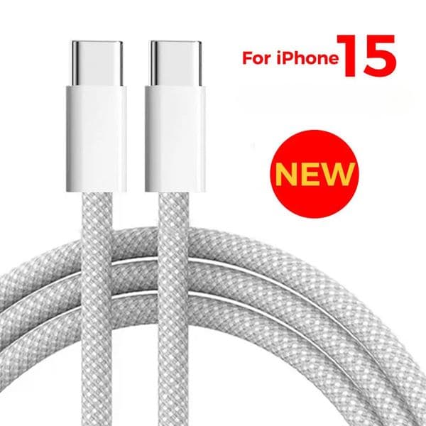 2Pcs PD 60W USB C to USB Type C Cable Fast Charging For iPhone 16 15 15 Pro Plus Pro MAX iPad Dual Type C Data Line For Samsung S24 S23 S22
