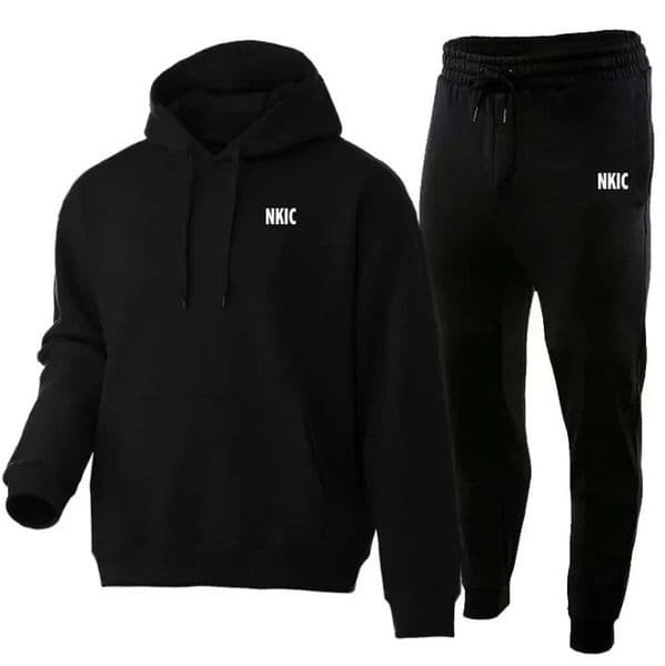 Men's Brand Tracksuit 2 Piece Set Black Jogging Suit Men Fashion Clothing Streetwear Clothes Sweat Suits Running Clothes Plus Size S-3XL