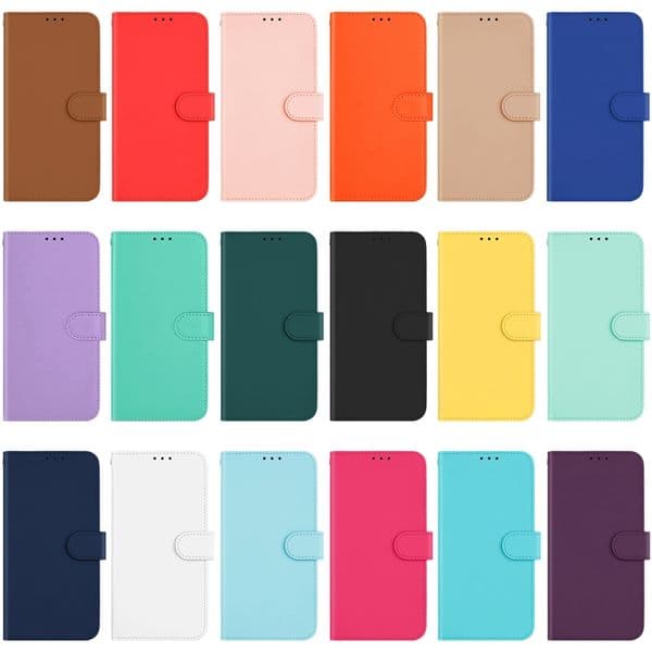 G55 Plain PU Leather Wallet Cases For Motorola G35 Edge 50 NEO Ultra Fusion Pro Moto G54 G34 E14 G85 G Stylus Play 5G Holder Kickstand Credit ID Card Slot Flip