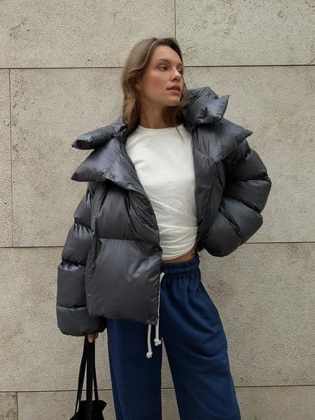 Wolfeel Winter Warm Cotton Puffer Jackets Womens Loose Parkas Coat Vintage Bread Jacket Outwear Office Ladies Quilted Jacket 241010