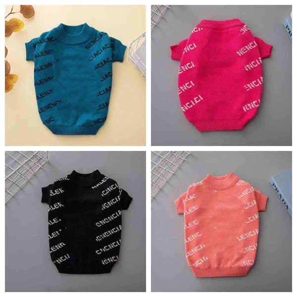 New luxury designer pet sweater puppy brown classic letter logo dog sweater coat puppy winter cat sweater dog clothes French bulldog Chihuahua Schnauzer