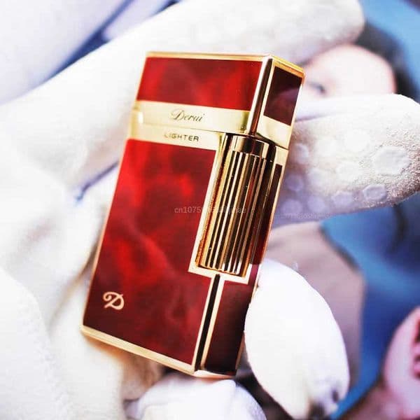 Genuine Steel Tone Loud Lighter No Gas Inflatable Open Flame Metal Side Sliding Cigarette For Boyfriend Husband Gift Box DBOO W260202