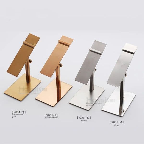 wholesale Metal Polished Gold Shoe Display Stand Riser shoe Bracket Metal Shoe Holder rack LL