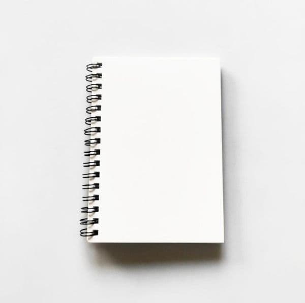 Wholesale 50pcs Notepads Sublimation DIY White Blank Double Sided A5 Coil Notebook School Supplies SN4228