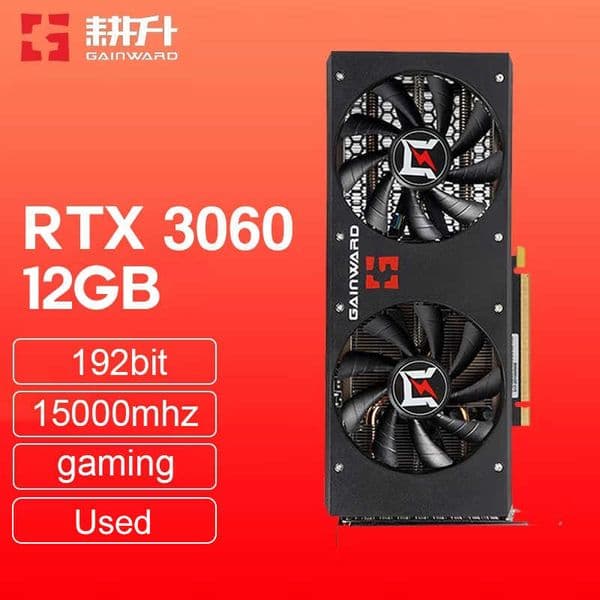 Used GAINWARD RTX 3060 12GB 192BIT 15000MHZ GDDR6 NVIDIA GPU Gaming Graphics Cards Desktop video card