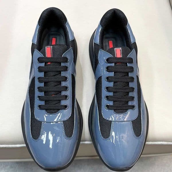 22s Luxury Americas Cup Men Casual Shoes Mesh and Patent Leather Low Top Trainers Sneakers Walking Rubber Sole Fabric Outdoor with Box 38-46eu Summer Trainers