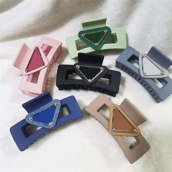 Children Hair Accessories 10.5CM Letter design Solid Color Pins Clamps Large Crab Barrette for Women Girls Hair Claws Bath Ponytail Clip