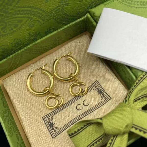 Fashion Designer Women Vintage Earring Luxury Gold Stud Earring Fashion Alphabet Earrings High End Jewelry Earrings