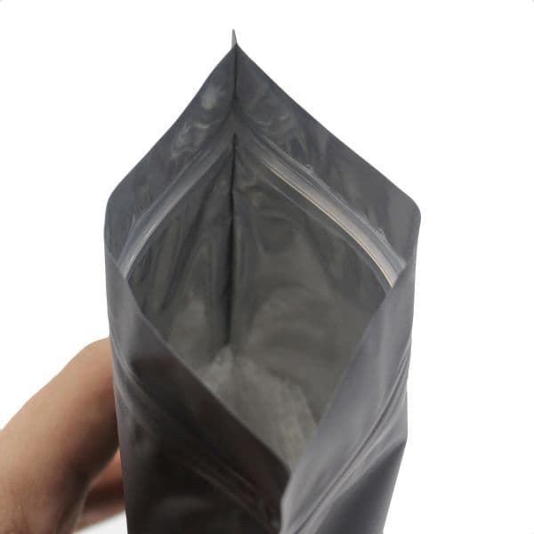 100pcs Matte Black Small Aluminum Foil Zip Lock Plastic Bags Smell Proof Herb Powder Heat Sealable Flat Ziplock Bag Pouch factory outlet