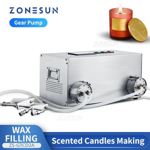 ZONESUN ZS-GTCD2A Wax Filling Machine Gear Pump Tea Light Hot Paraffin Paste Candle Making Polish Models Equipment