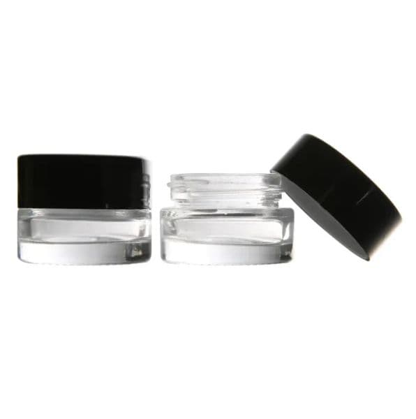 wholesale 5ml 5g Clear Glass Pot Jar For Cream Wax Essential oil Cosmetic Sample Empty Container Travel Refillable Packaging Bottle LL