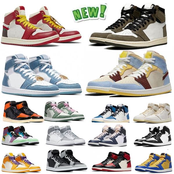 2025 1s men basketball shoes 1 Toe University Blue toe Lucky Green black white Fierce Pink Hyper Royal womens mens trainers sports sneakers size 36-47