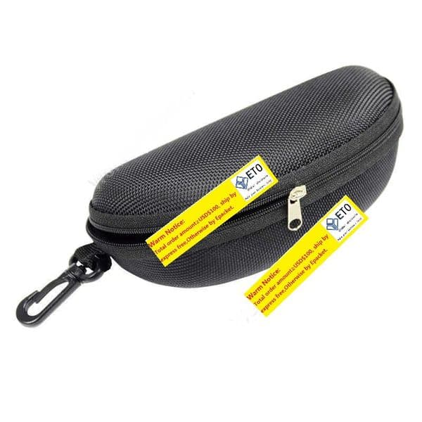 HOT Oxford cloth black glasses case sunglass protection box Zipper eyeglass package sunglasses case hook eyewear accessories DAW24 LL