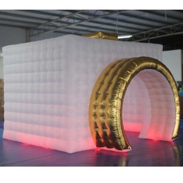 Inflatable Bouncers Customized Portable Backdrop Tent Dome Inflatable Photo Booth with LED Strip Lights color changing For Sale