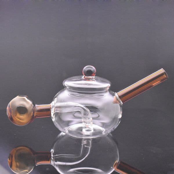China Teapot Shape Glass Bongs Oil Burner Pipe Oil Water Bong Heady Smoking Bubbler Water Pipes with 30mm OD Bowl