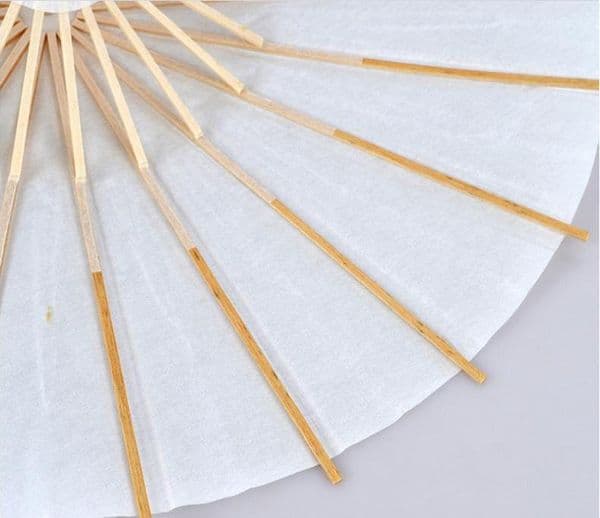 60pcs Bridal Wedding Parasols White Paper Umbrellas Beauty Items Chinese Mini Craft Umbrella Diameter 60cm Wholesale