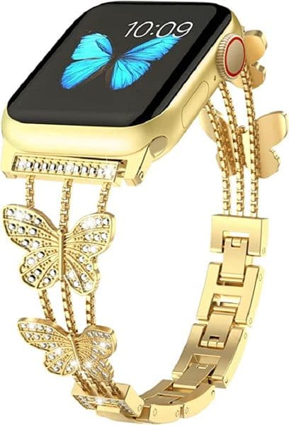 2026 New Dia Straps For Apple Watch Bands 38 40 41 42 44 46 49Mm Women Bling Butterfly Metal Iwatch Series Ultra 10 9 8 7 6 5 4 3 2 1 SE Bracelets outdoor Repla