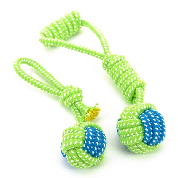 Pet Supply Dog Toys Dogs Chew Teeth Clean Outdoor Traning Fun Playing Green Rope Ball Toy For Large Small Cat 71229