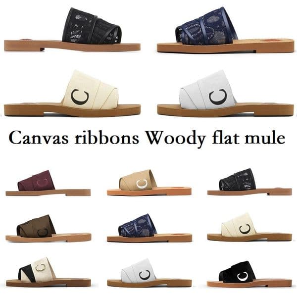 Designer fashion Womens Slippers Platform hot Sandals Beach Sliders Scuffs Indoor Shoes Outdoor Peep Slipper Flip Flops Rubber Canvas Cross Hollow Woven 35-43
