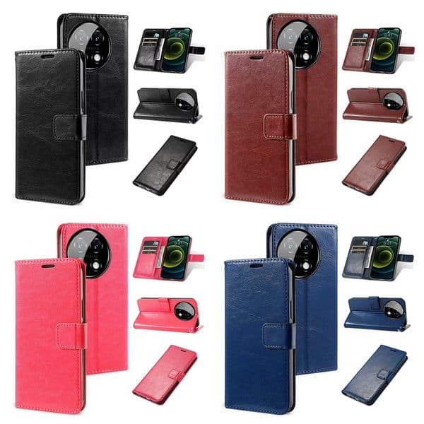 Flip Leather Wallet Cases For Huawei P80 P60 Nova Pro Xiaomi 13 Redmi K60 12C K60E One Plus 11 ACE2 2V Crazy Horse Retro Vintage Fashion Cover Credit ID Card