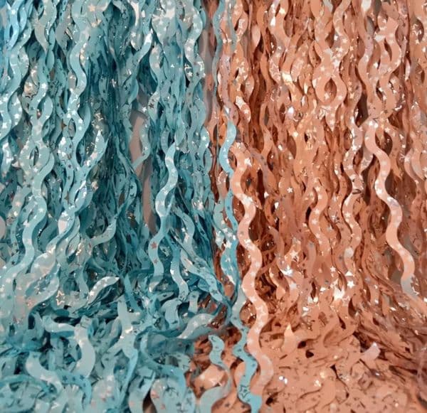 3.2X6.56 ft Metallic Tinsel Foil Fringe Curtains Wave Stars Party Photo Backdrop Party Shimmer Streamers Birthday Graduation New Year Eve Decorations Wedding Decor