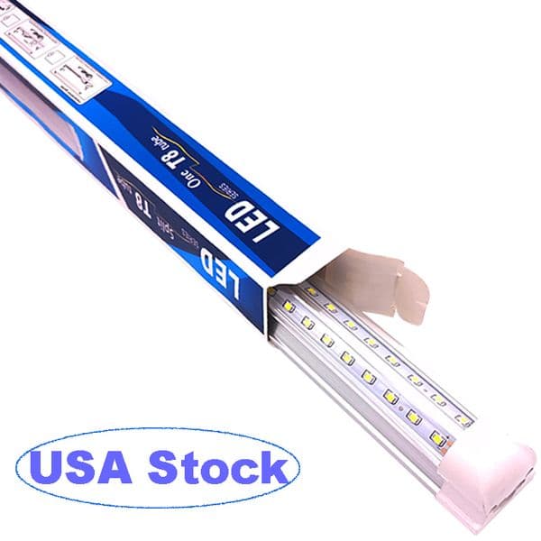 5FT LED Shop Light Fixtures 5 Foot T8 Tube Lights Fixture 6500K (Super Bright White) for Garage Warehouse V Shape High Output Integrated Bulbs (25-Pack) crestech168