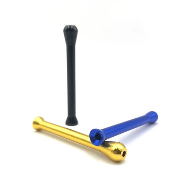 Portable Metal Snuff Straw Sniffer Snorter Nasal Tube Pipe Straight Type Aluminum Snuffer Bullet for Smoking Pipe Accessories LL