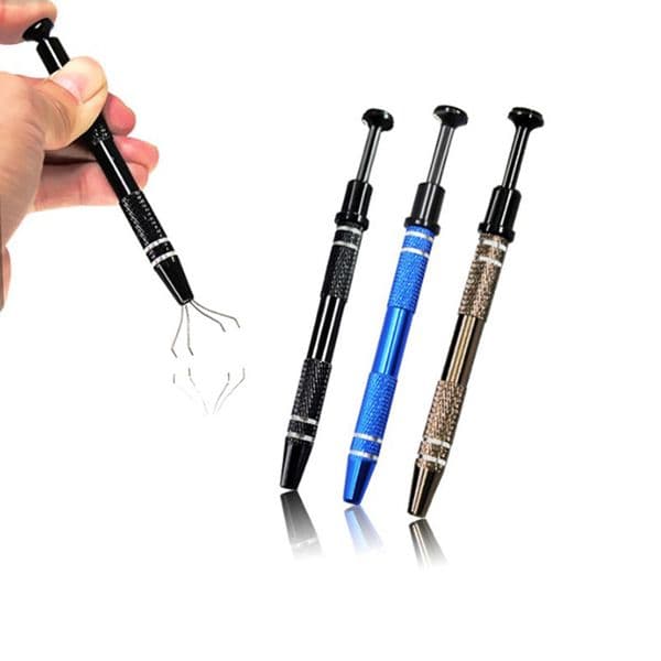 Colorful Terp Pearl Claw Prong Holder Metal Grabber Smoking Accessories Tweezer Clips Bead Pickup IC BGA Chip Picker Pen Catcher Tool Gem Pearls Pillar